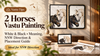 2 Horses Vastu Painting (White & Black): Meaning, NNW Direction and Placement Guide