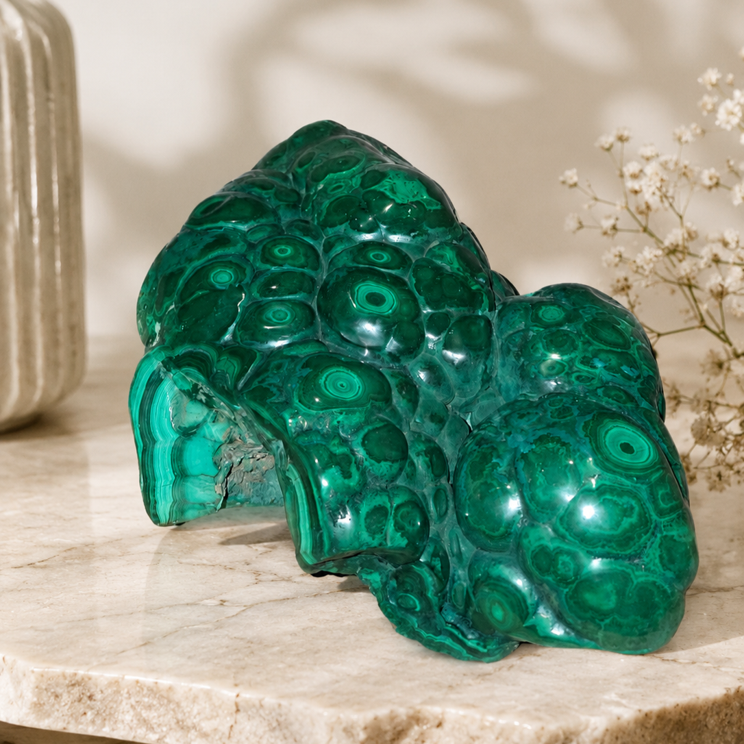 Natural Green Malachite Freeform