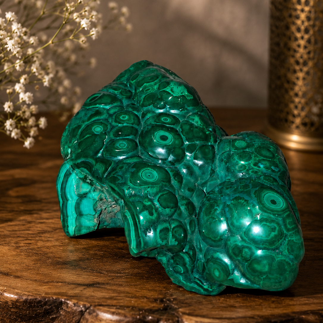 Natural Green Malachite Freeform