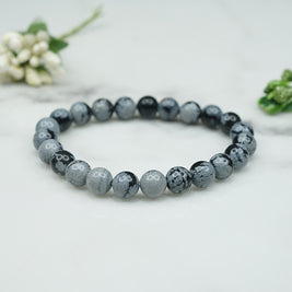 Snowflake Obsidian Bracelet