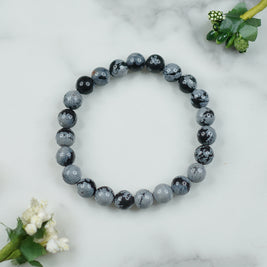 Snowflake Obsidian Bracelet
