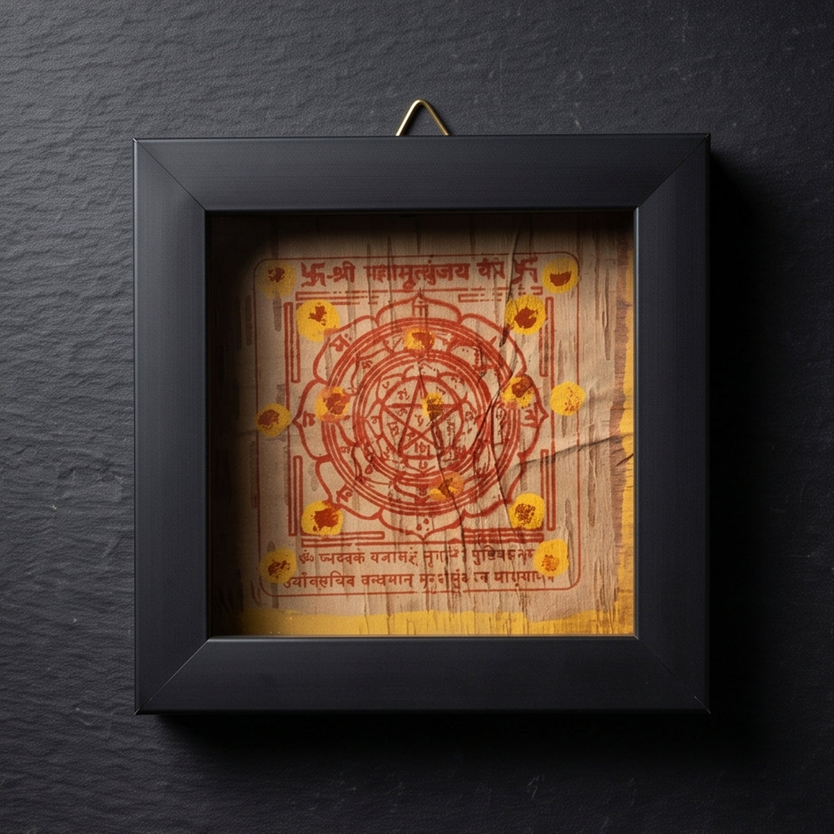 Bhojpatra Mahamrityunjay Yantra 6X6 Inch