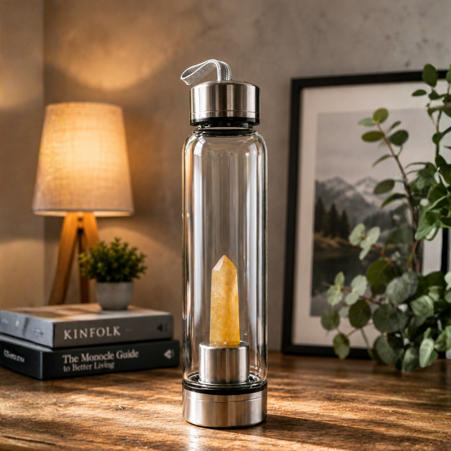 Citrine Crystal Water Bottle