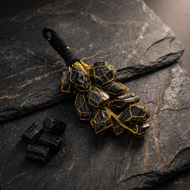 Black Tourmaline Raw Chunks Door Hanging