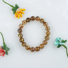 Natural Golden Rutile Crystal Bracelet