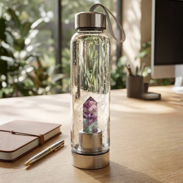 Fluorite Crystal Infuser Water Bottle