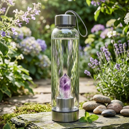 Fluorite Crystal Infuser Water Bottle