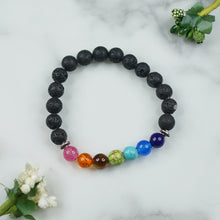 Lava Stone & 7 Chakra Bracelet