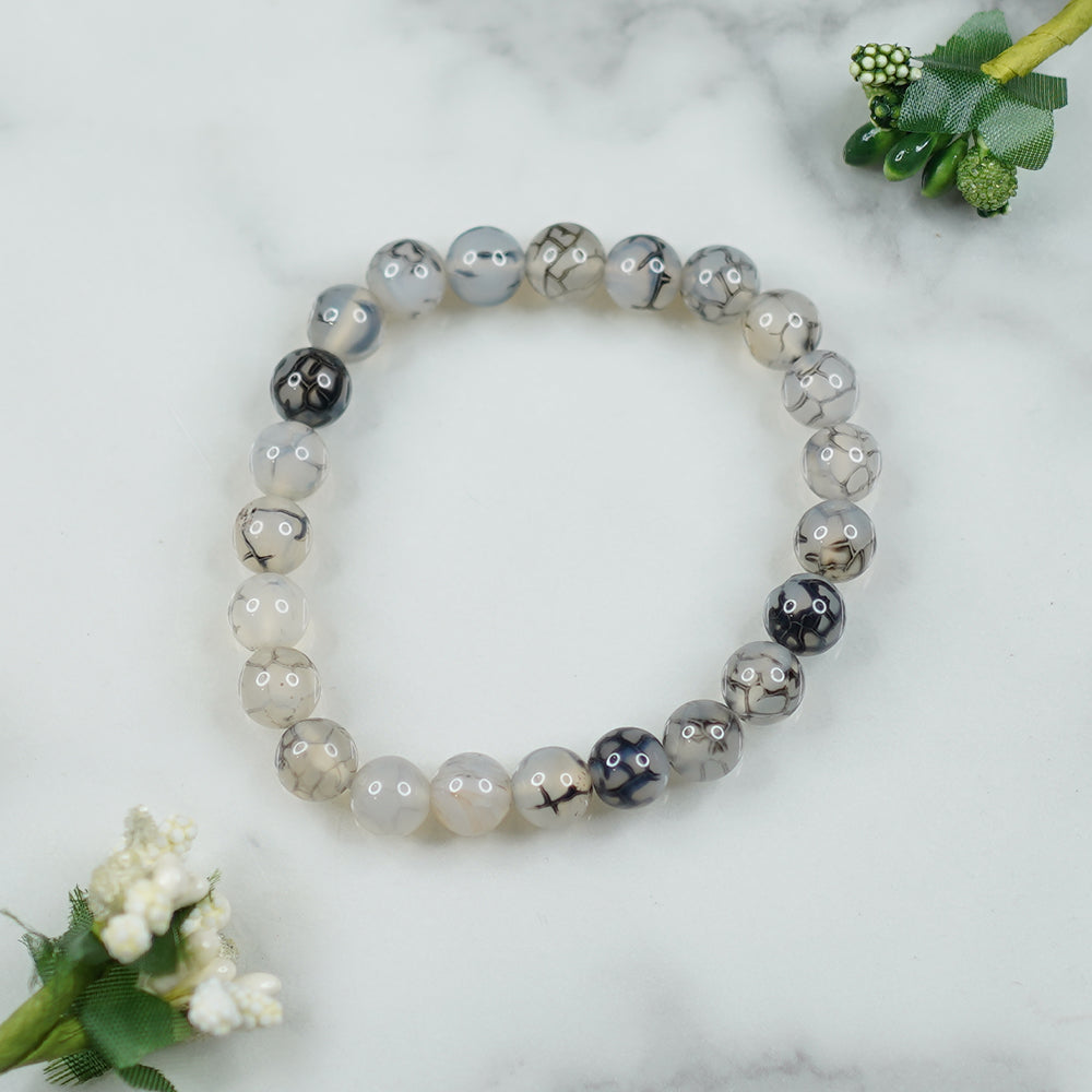 Dragon Vein Agate Bracelet