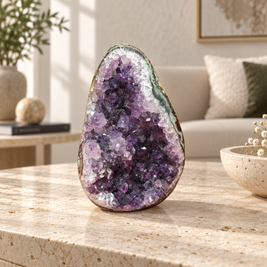 Premium Natural Amethyst Crystal – Purple Crystal Home Décor & Serenity Accent | Size: 5×7 | 236 Grams
