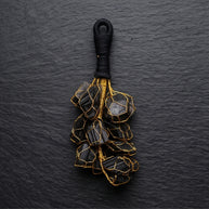 Black Tourmaline Raw Chunks Door Hanging