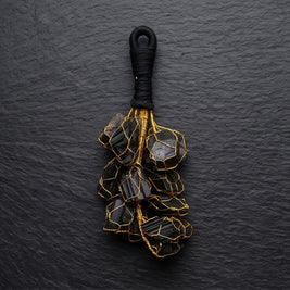Black Tourmaline Raw Chunks Door Hanging