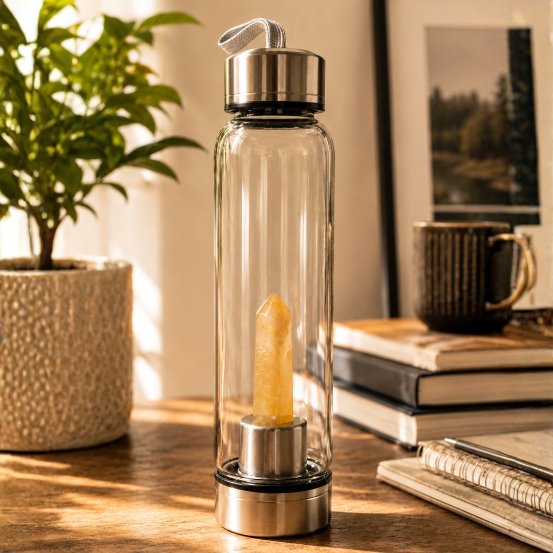 Citrine Crystal Water Bottle