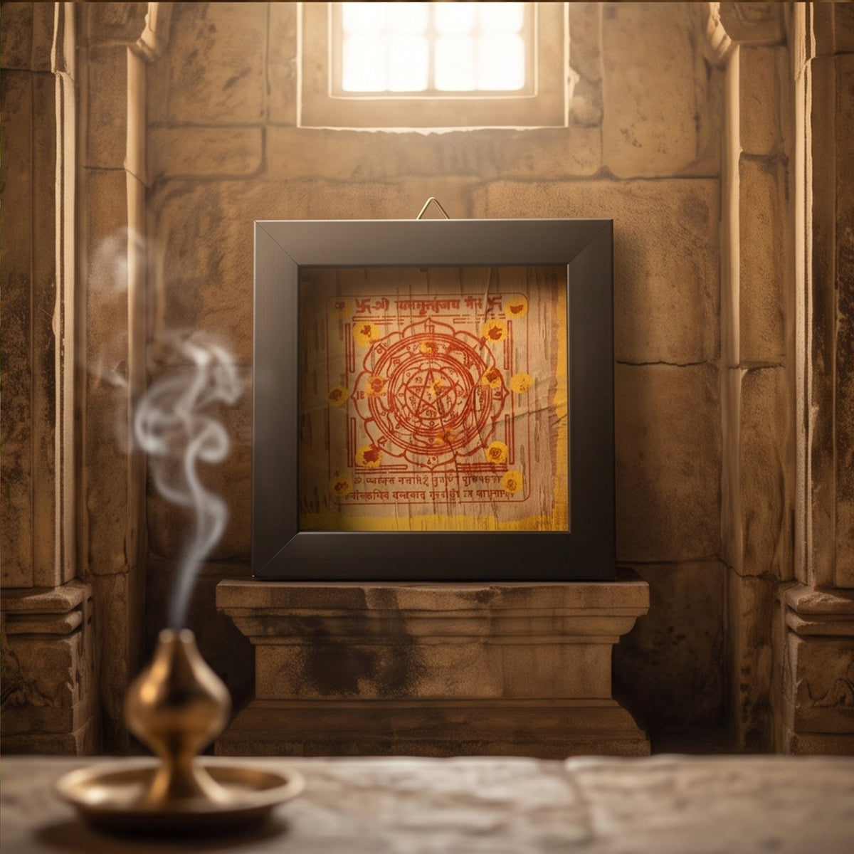 Bhojpatra Mahamrityunjay Yantra 6X6 Inch
