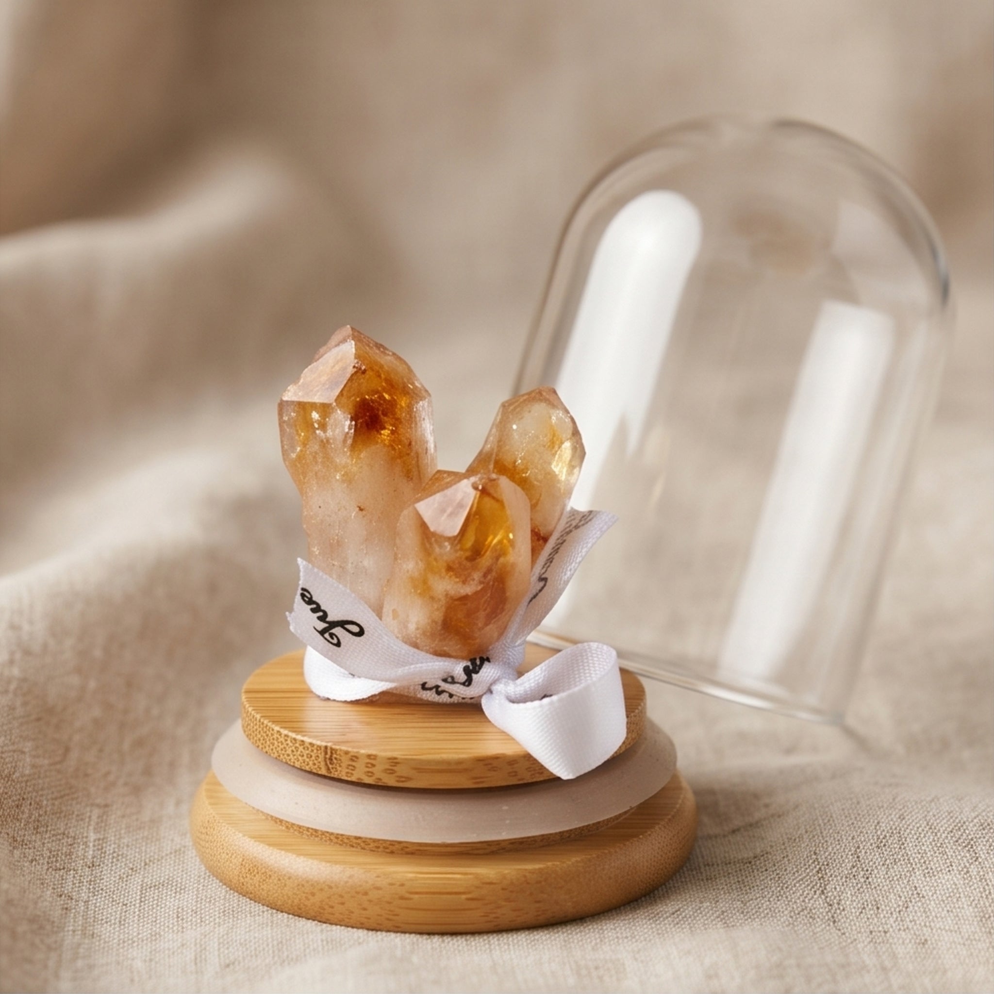 Natural Amethyst, Topaz & Citrine Crystal Cluster Bottle Ornament