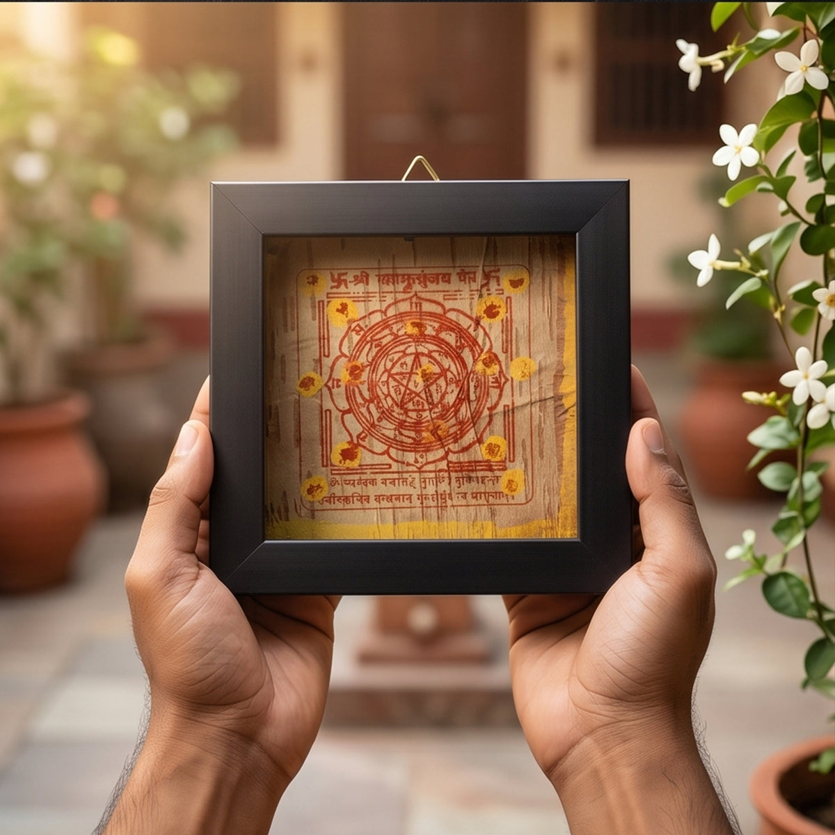 Bhojpatra Mahamrityunjay Yantra 6X6 Inch