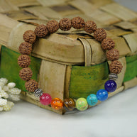 Rudraksha 7 Chakra Bracelet - Astro Vedic Lifestyle