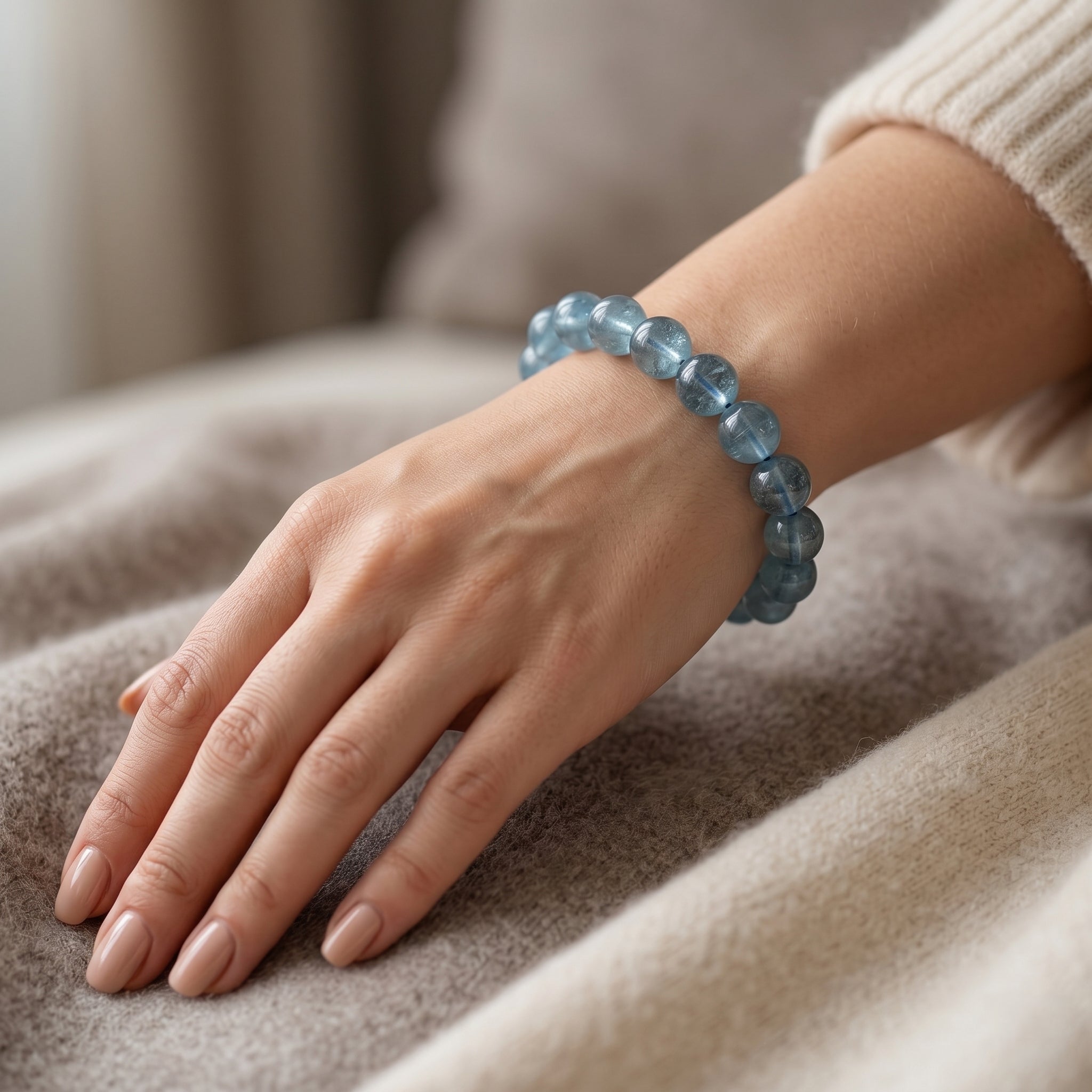 Aquamarine Crystal Bracelet