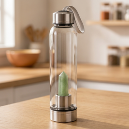 Green Aventurine Crystal Water Bottle