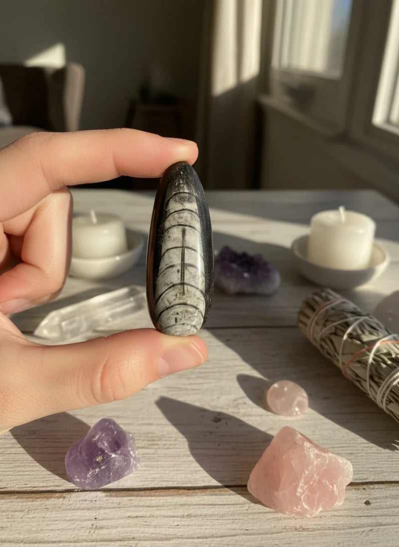 Kuber Stone Orthoceras Fossil