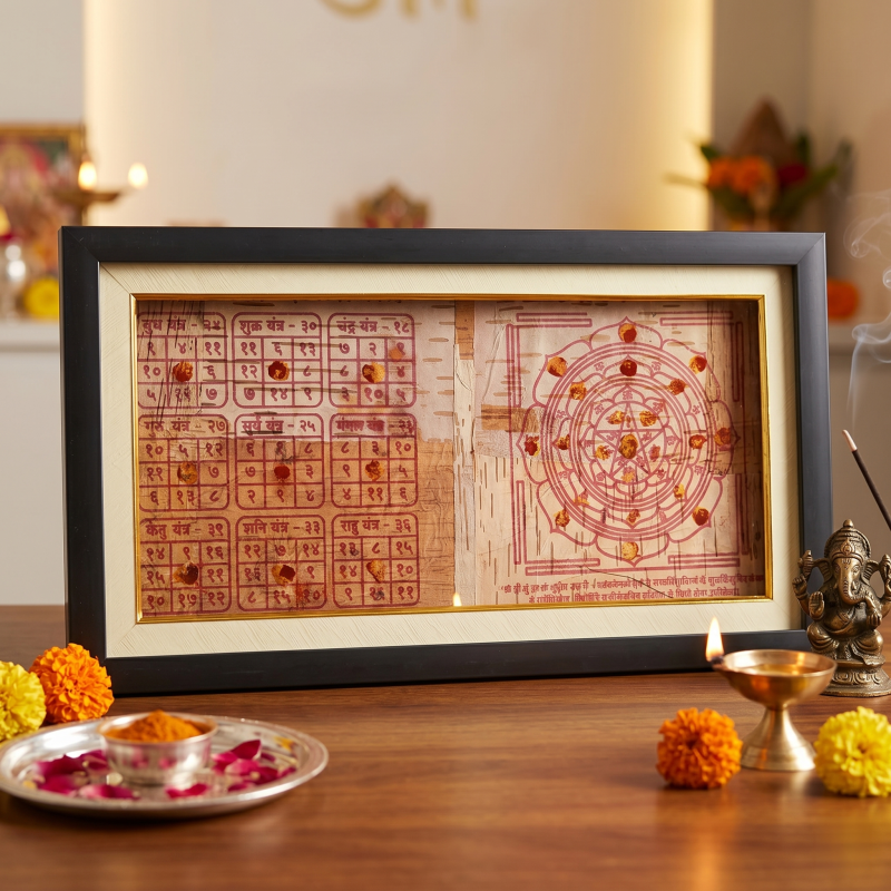 Sanjeevani Yantra - Bhojpatra Navgrah & Mahamrityunjay