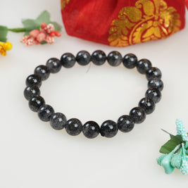 Black Rutilated Quartz Chips Bracelet