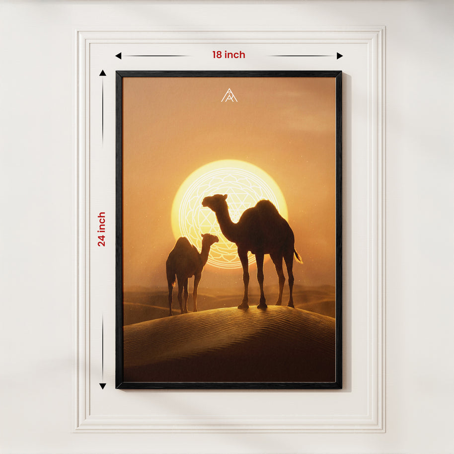 North-West Vastu Camel Pair Painting for Growth, Opportunities & Movement