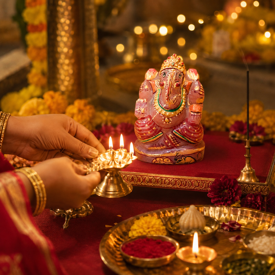 Ganesha Idol – Beautiful Lord Ganesh Statue for Home, Office & Puja Room