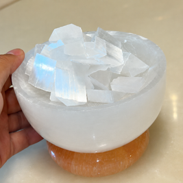 Original Selenite Crystal Bowl - Natural Energised Raw Selenite Stone