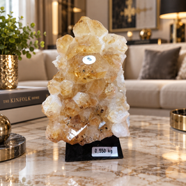 Premium Citrine Crystal Cluster – Natural Abundance, Prosperity & Success Décor (11×7 cm, 550 gm)