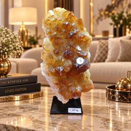 Natural Citrine Crystal Cluster Décor – Abundance, Success & Positive Energy Symbol (7×15 cm, 1.125 kg)