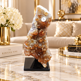 Citrine Crystal Formation Décor – Premium Natural Crystal for Abundance & Prosperity (6×16 cm, 890 gm)