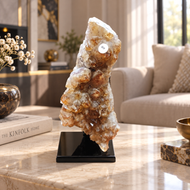 Citrine Crystal Formation Décor – Premium Natural Crystal for Abundance & Prosperity (6×16 cm, 890 gm)