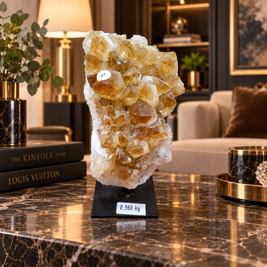 Premium Natural Citrine Crystal Décor – Symbol of Wealth, Abundance & Positivity (12×7 cm, 560 gm)