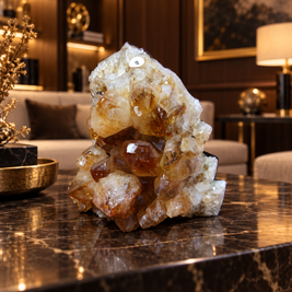 Premium Citrine Crystal Formation Décor – Abundance, Prosperity & Positivity Symbol (12×12 cm, 1.03 kg)