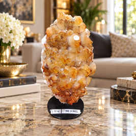 Natural Citrine Crystal Formation Décor – Premium Wealth & Positive Energy Accent (22×12 cm, 2.72 kg)