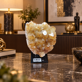 Premium Citrine Crystal Formation Décor – Abundance, Prosperity & Positivity Symbol (9×7 cm, 455 gm)
