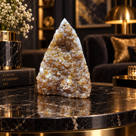 Premium Natural Citrine Crystal Décor – Symbol of Wealth, Abundance & Positivity (10× 7 cm, 422 gm)