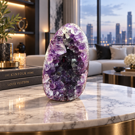 Premium Natural Amethyst Crystal – Purple Crystal Home Décor & Serenity Accent | Size: 5×9 | 344 Grams