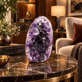 Premium Natural Amethyst Crystal – Purple Crystal Home Décor & Serenity Accent | Size: 5×9 | 344 Grams