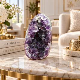 Premium Natural Amethyst Crystal – Purple Crystal Home Décor & Serenity Accent | Size: 5×9 | 344 Grams