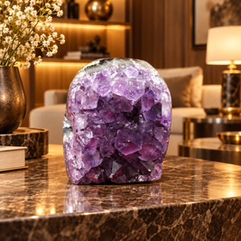 Premium Natural Amethyst Crystal – Purple Crystal Home Décor & Serenity Accent | Size: 5×6 | 410 Grams