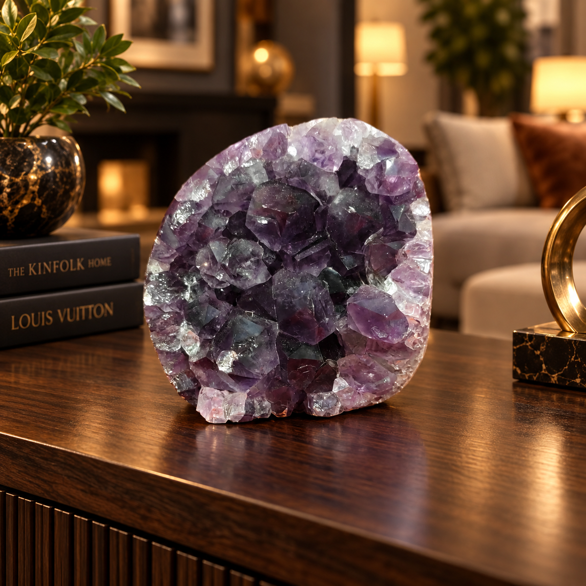 Premium Natural Amethyst Crystal - Home Décor & Serenity Accent | Size: 7×7 | 574 Grams