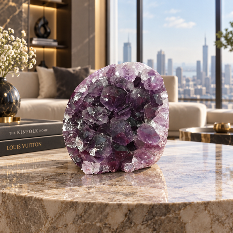 Premium Natural Amethyst Crystal - Home Décor & Serenity Accent | Size: 7×7 | 574 Grams