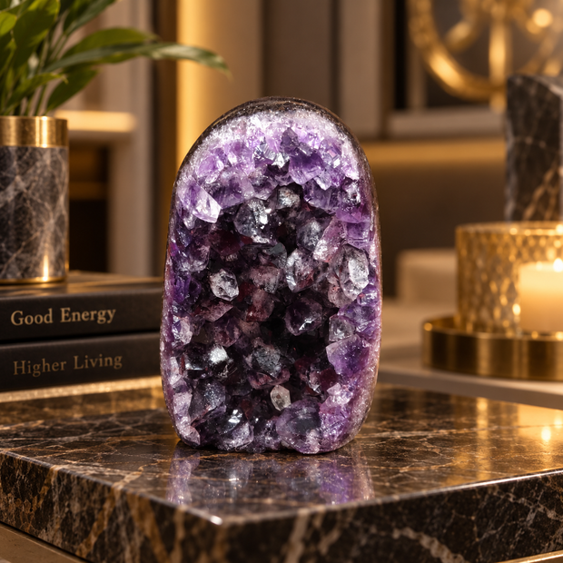 Premium Natural Amethyst Crystal – Purple Crystal Home Décor & Serenity Accent | Size: 6×9 | 354 Grams