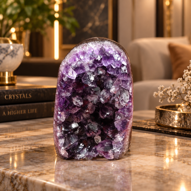 Premium Natural Amethyst Crystal – Purple Crystal Home Décor & Serenity Accent | Size: 6×9 | 354 Grams