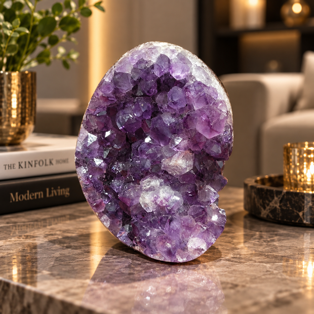 Premium Natural Amethyst Crystal – Purple Crystal Home Décor & Serenity Accent | Size: 7×9 | 795 Grams
