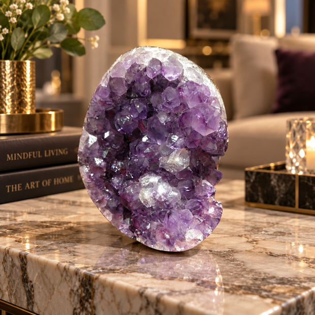 Premium Natural Amethyst Crystal – Purple Crystal Home Décor & Serenity Accent | Size: 7×9 | 795 Grams
