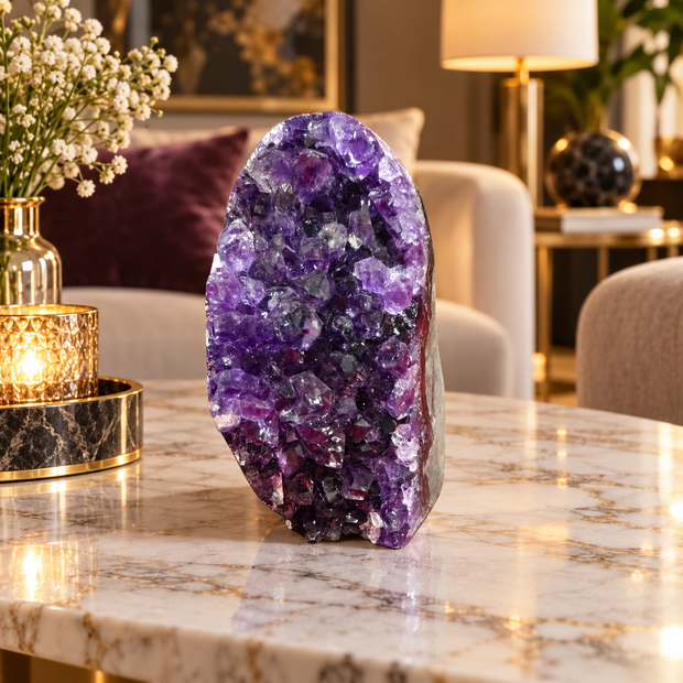 Premium Natural Amethyst Crystal – Purple Crystal Home Décor & Serenity Accent | Size: 6×9 | 760 Grams