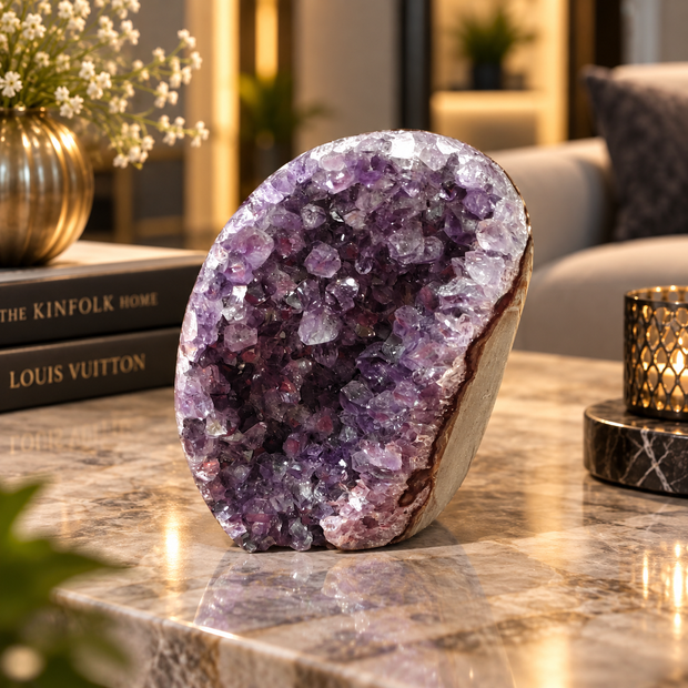Premium Natural Amethyst Crystal – Purple Crystal Home Décor & Serenity Accent | Size: 6×9 | 467 Grams